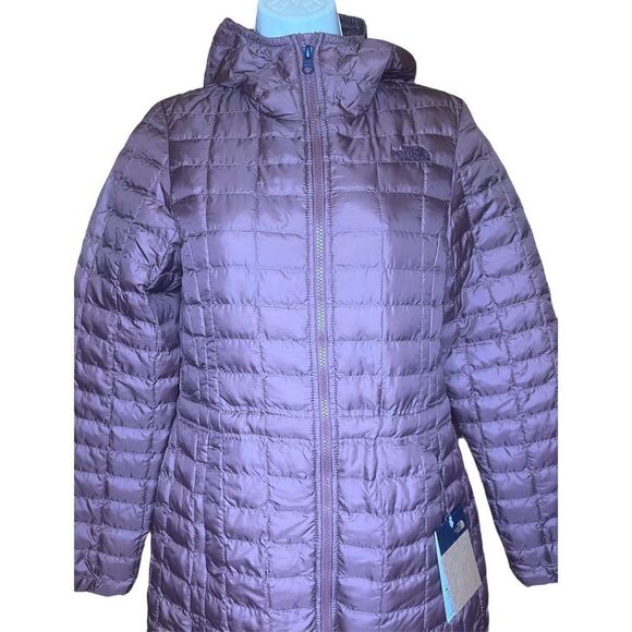 THE NORTH FACE THERMOBALL ECO INSULATOR PARKA in Maroon Purple NWT Size XS - Picture 3 of 9